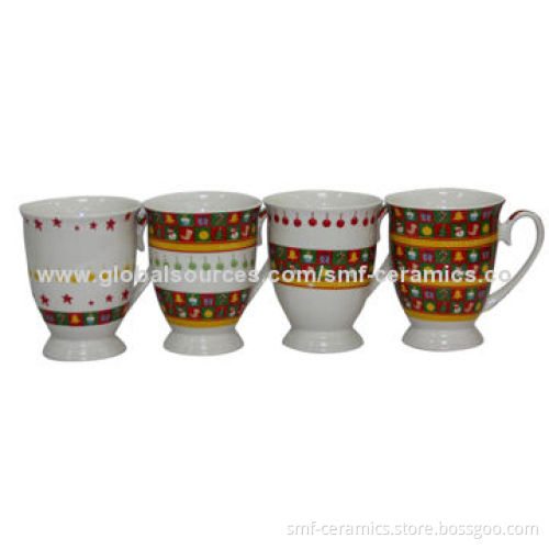 11oz Feet Mug with Xmas Design, Customized Designs and OEM Orders are Accepted